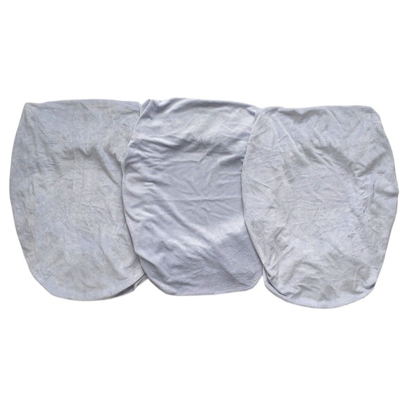 BabiesRus Baby Changing Table Changing Pad Covers Soft Gray Velour Set of 3 - Picture 3 of 3